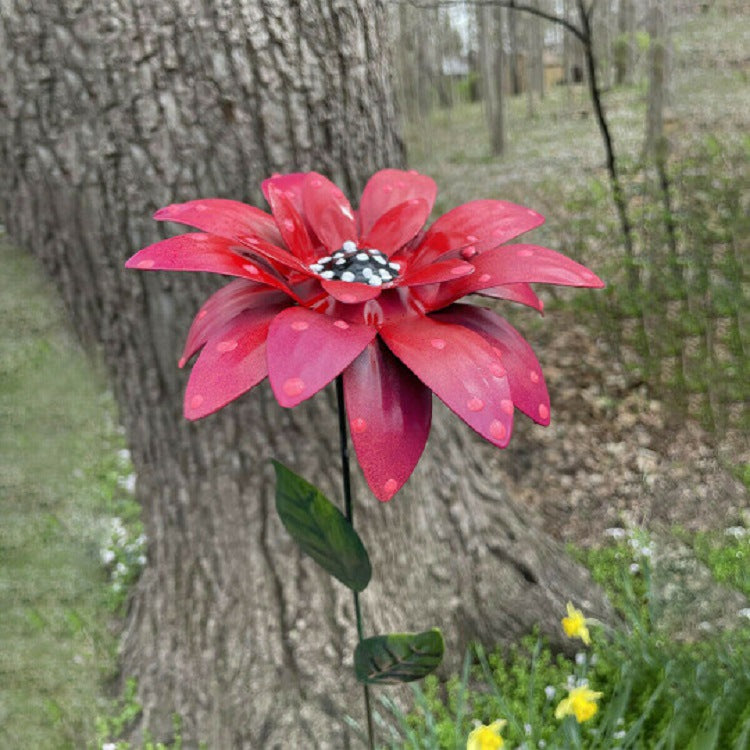 Waterproof  Metal Color Flowers Garden Stakes-xinru