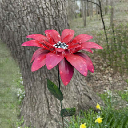 Waterproof  Metal Color Flowers Garden Stakes-xinru