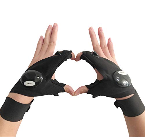 Cool Fingerless LED Flashlight Gloves-xinru