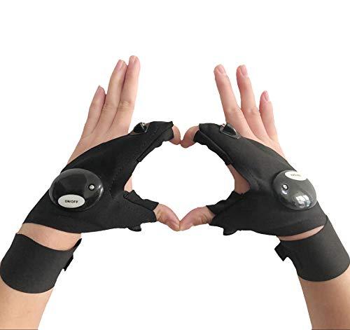 Cool Fingerless LED Flashlight Gloves-xinru