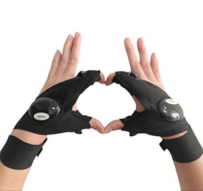 Cool Fingerless LED Flashlight Gloves-xinru