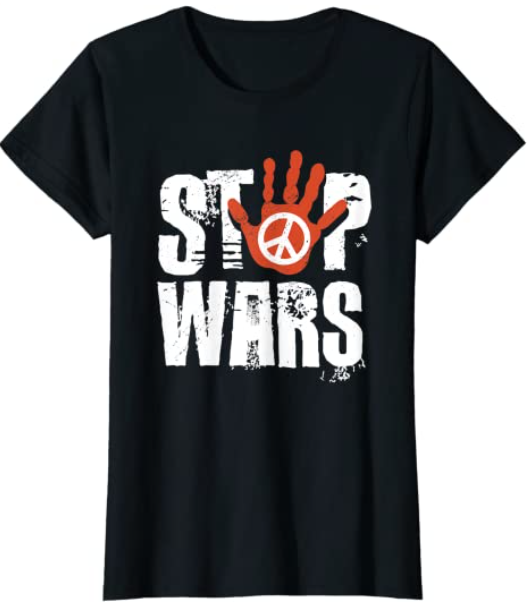 Stop Wars Peace Sign T-Shirt-xinru shop