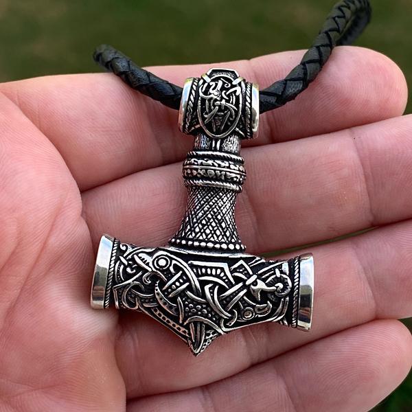 Midgard Mjolnir - Bronze or Sterling Silver-xinru shop