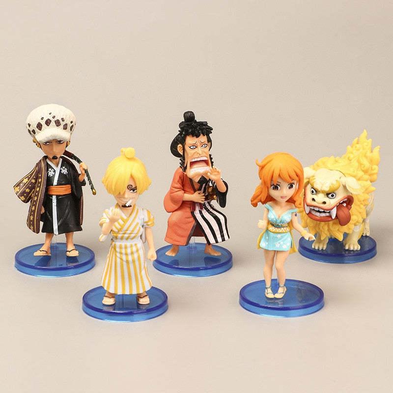 8cm Anime Doll Figure Luffy Solong Sanji Nami Nishiki Eemon Toy Cake Decor-xinru