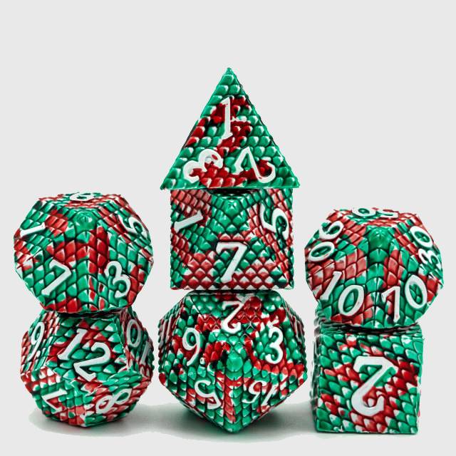 Dragon Scales Metal Dice Set  DND Tabletop Gaming-xinru