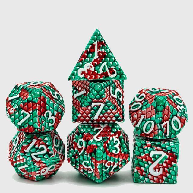 Dragon Scales Metal Dice Set  DND Tabletop Gaming-xinru