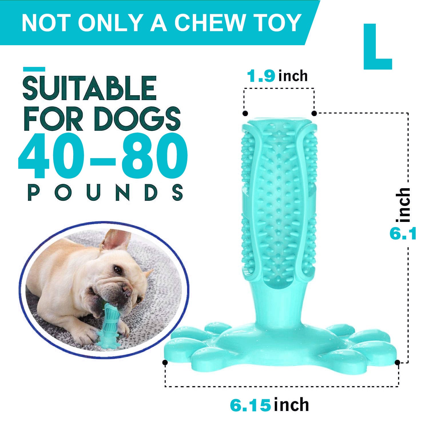 Dog Toothbrush Chew Toys Natural Rubber  Toy-xinru