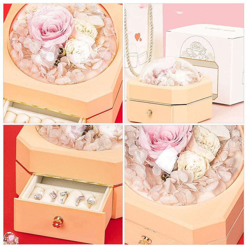 Mother's Day Romantic Gift Octagonal Single Layer Drawer Box-xinru