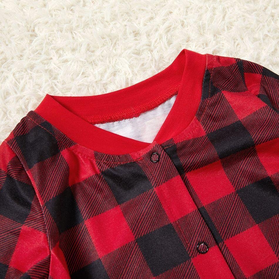 Plus Size Family Matching Plaid Car Carry Christmas Tree Pajamas Sets-xinru shop