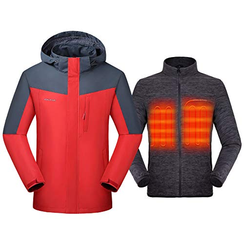Men's 3-in-1 Heated Jacket with Battery Pack 5V-xinru shop
