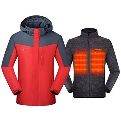 Men's 3-in-1 Heated Jacket with Battery Pack 5V-xinru shop