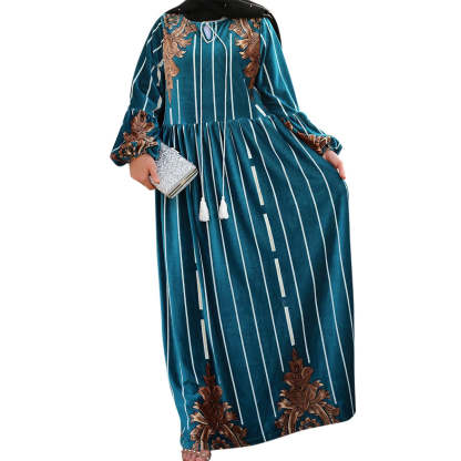 Velvet Robe Dress Ramadan Gift-xinru