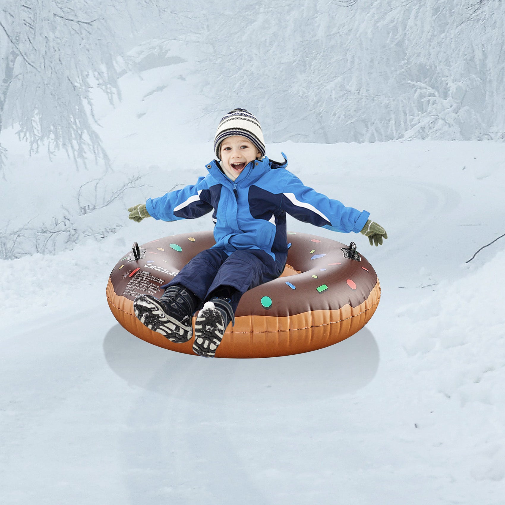 4FT PVC Inflatable Ski Circle for Children Adult Outdoor Winter Sport Toys-xinru shop
