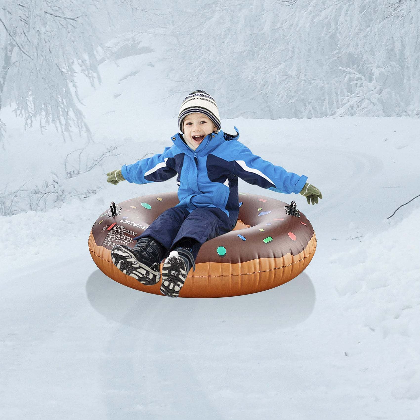 4FT PVC Inflatable Ski Circle for Children Adult Outdoor Winter Sport Toys-xinru shop