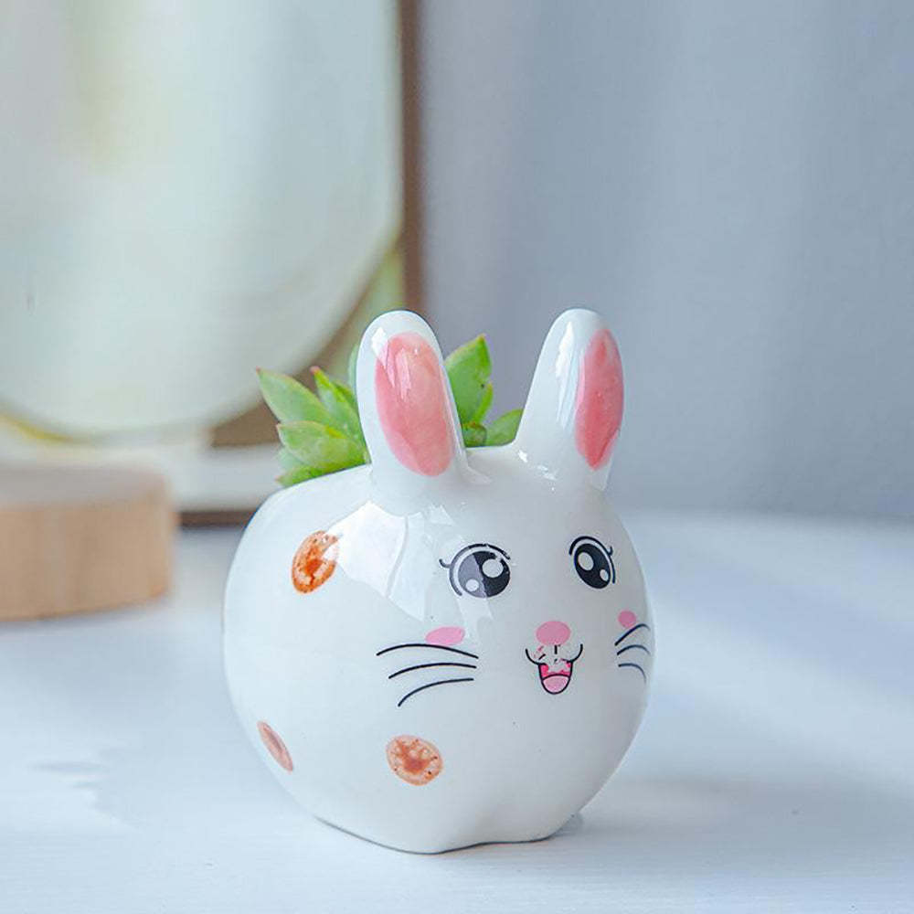 Rabbit Succulent Pots Cute Decorative Planter For Home Office-xinru