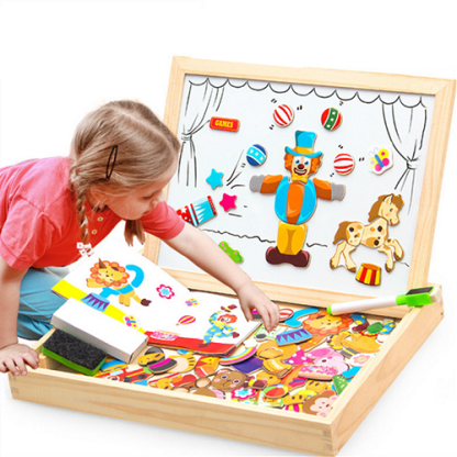 Wooden Magnetic Toys Kids 3D Puzzle Box Puzzle-xinru