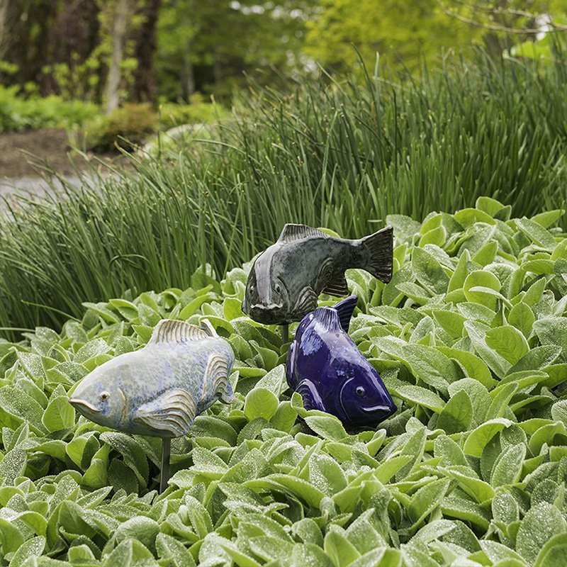 Garden Decoration Swimming Koi Resin Statue-xinru