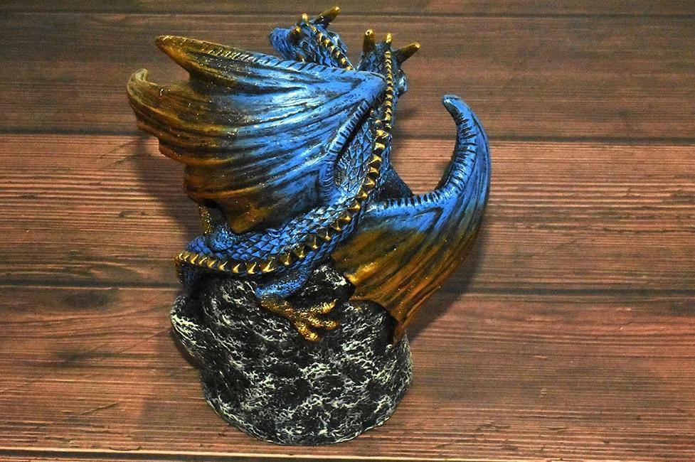 Crystal Cavern Dragon LED Backflow Incense Burner Nightlight-xinru