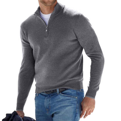Men's Cashmere Zipper Sweater-xinru
