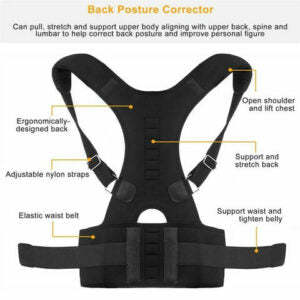 Unisex Adjustable Back Support Posture Corrector-xinru