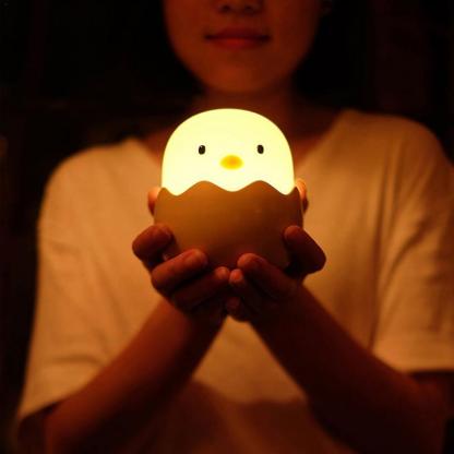 Silicone Touch Sensor Cute Egg Kids Night Light-xinru