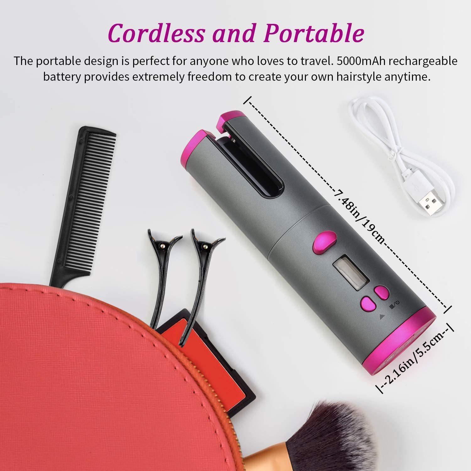 Portable Wireless Automatic Hair Curler-xinru shop