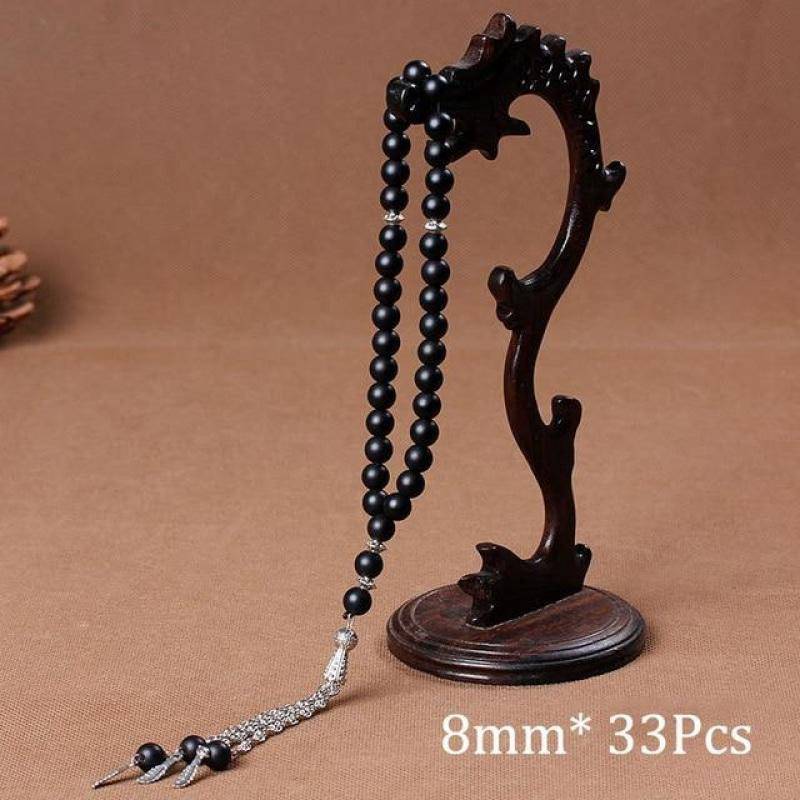 Natural Stone Agates Tassel Rosary Meditation Prayer Bead-xinru