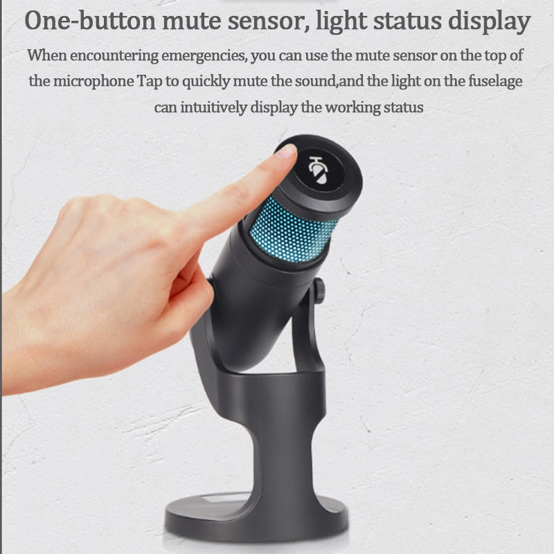 USB Condenser Microphone Compatible Live Game Chat-xinru