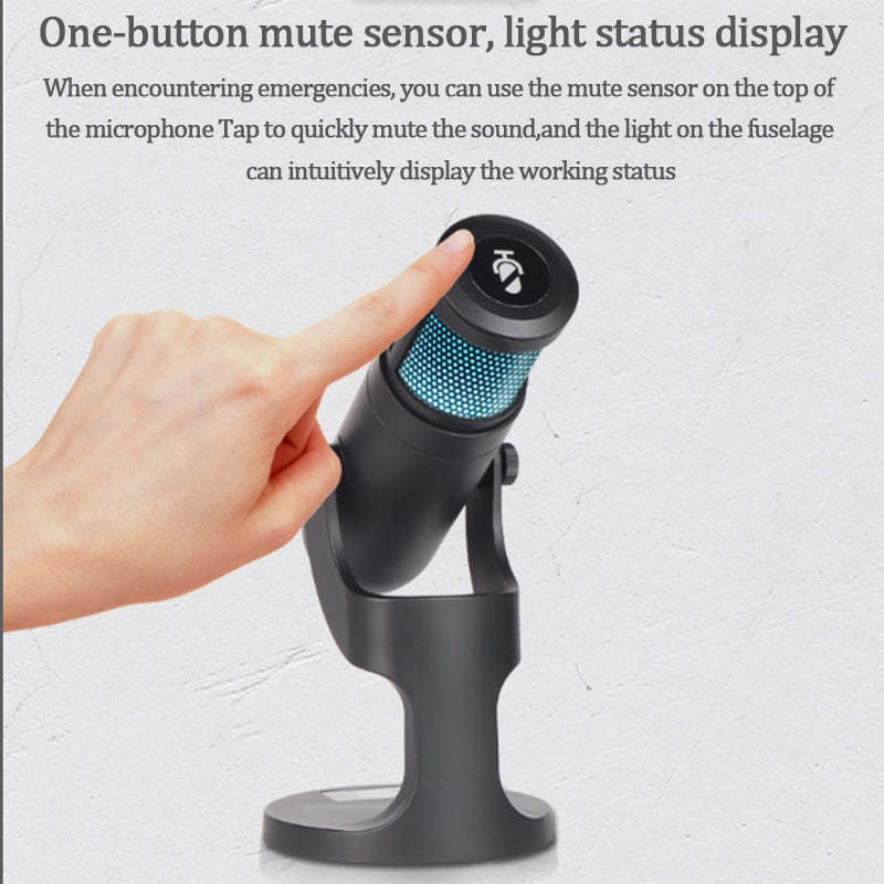 USB Condenser Microphone Compatible Live Game Chat-xinru