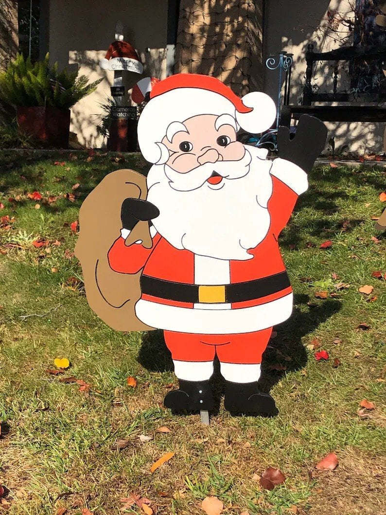 Surprise and Interesting Christmas Decoration-Christmas Yard Decoration Wood Art-xinru shop