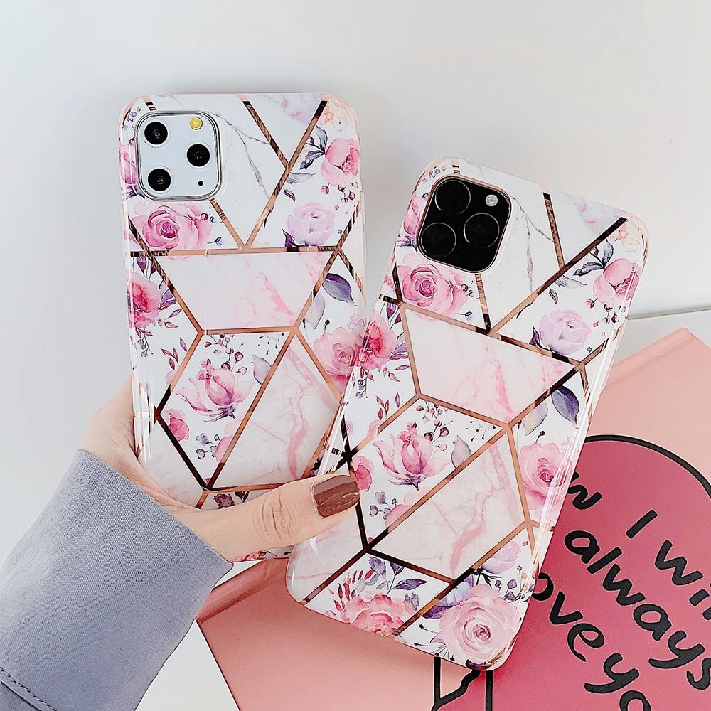 Geometric Pink Flower Case-xinru