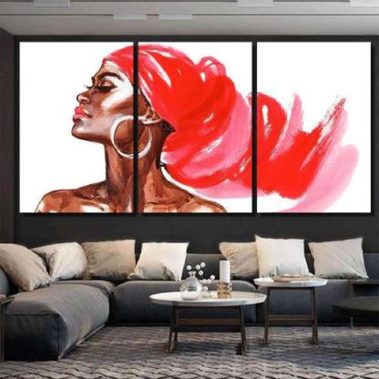 Watercolor Beauty African Woman Painting Fashion-xinru shop