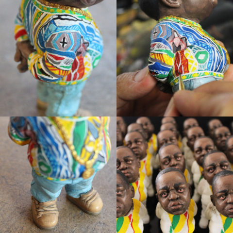 Gangster Rapper Sculpture Garden Home Decor-xinru