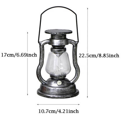 Vintage Wall Light Solar Power Rechargeable Yellow LED Light-xinru