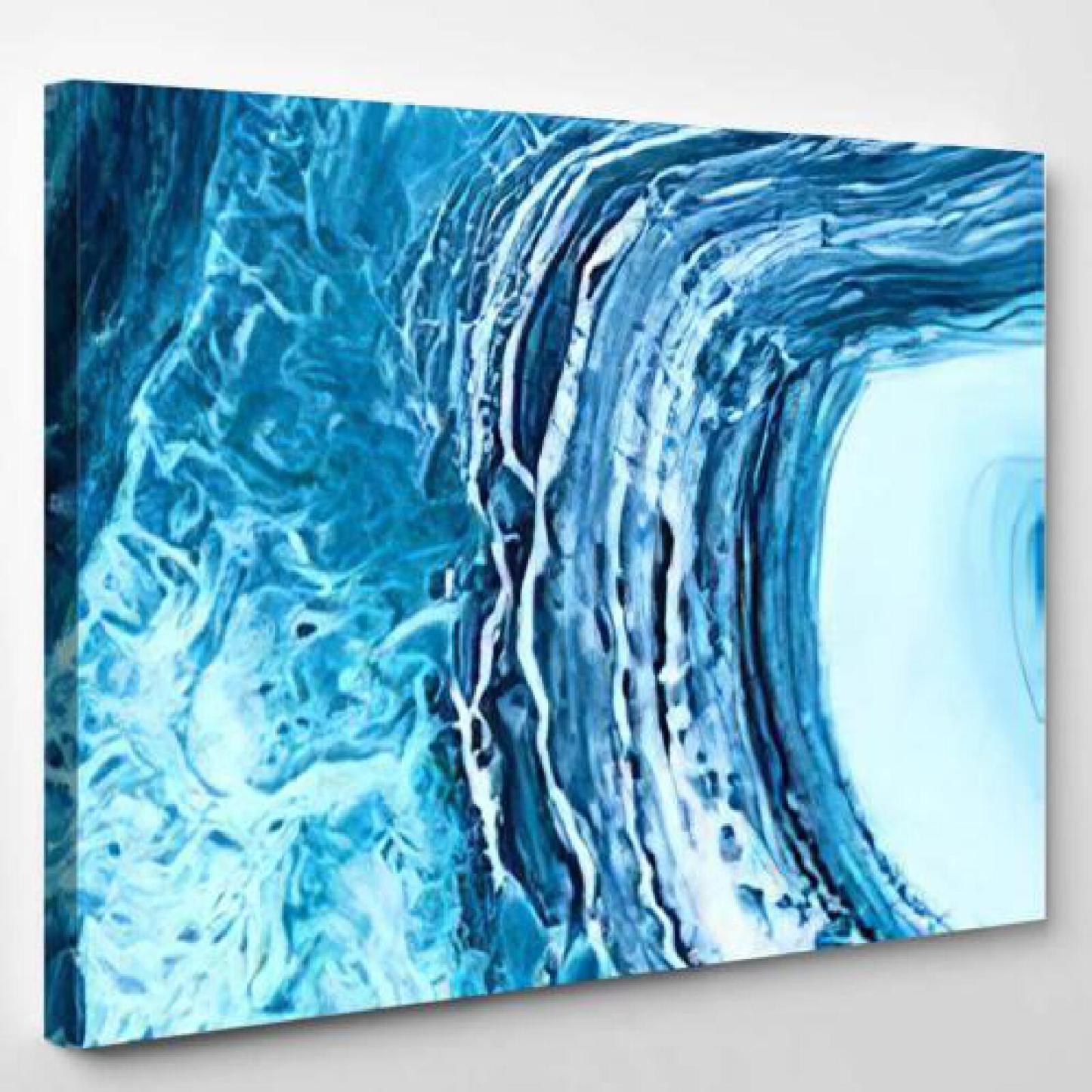 Blue Creative Abstract Hand Painted-xinru shop
