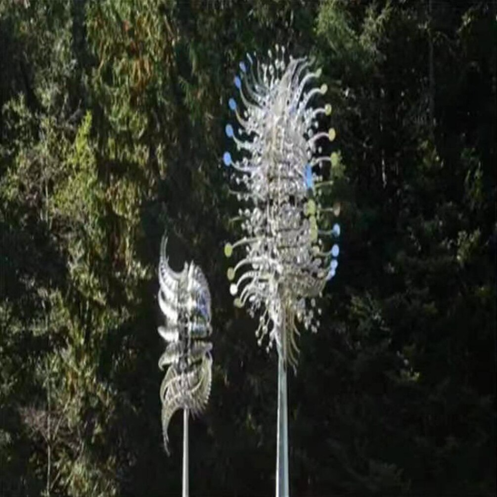 Wind Powered Kinetic Magic Metal Windmill Garden Decoration-xinru shop