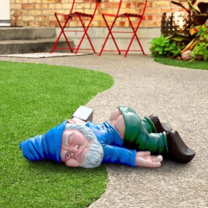 Creative Funny Drunk Dwarf Outdoor Garden Statue Decoration-xinru