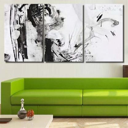 Black White Abstract Brush Painting-xinru shop