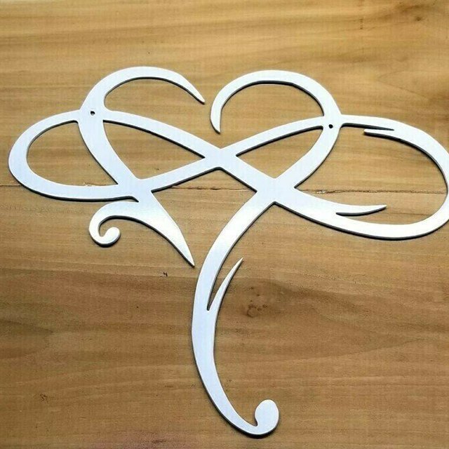 Steel Infinity Heart Wall Decor Metal Wall Art Unique Gift-xinru