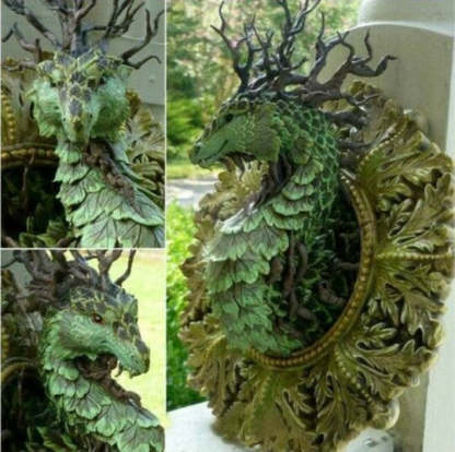 Forest Dragon Resin Statues Wall Decor For Home indoor-xinru