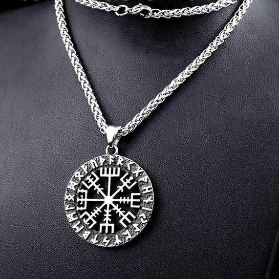 Women Vegvisir Viking Wayfinder Pendant Necklaces-xinru