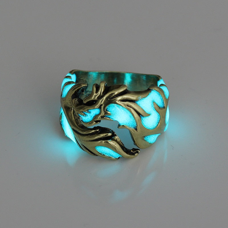 Hypoallergenic Luminous Dragon Ring  Favors For Women and Men-xinru