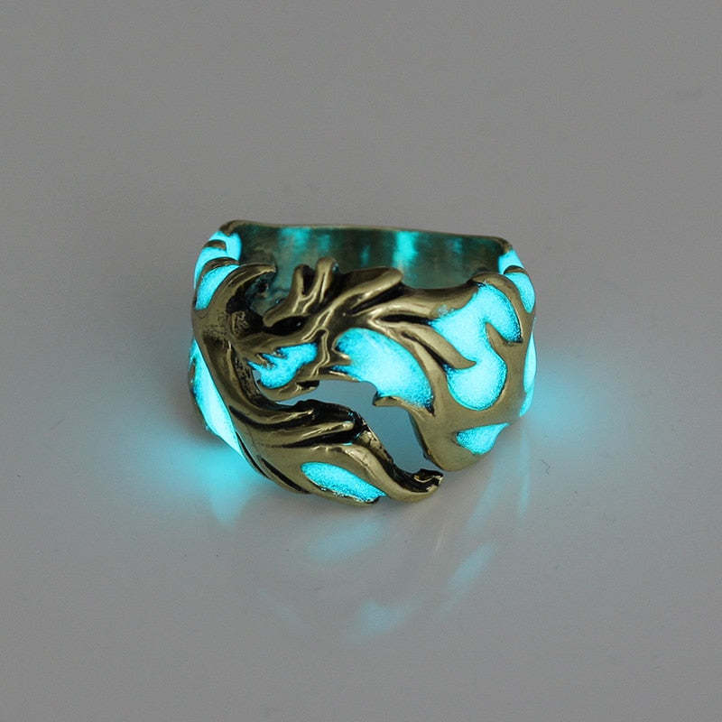 Hypoallergenic Luminous Dragon Ring  Favors For Women and Men-xinru