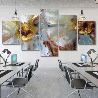 Daffodils Pale Yellow Delicate Flowers Oil-xinru shop