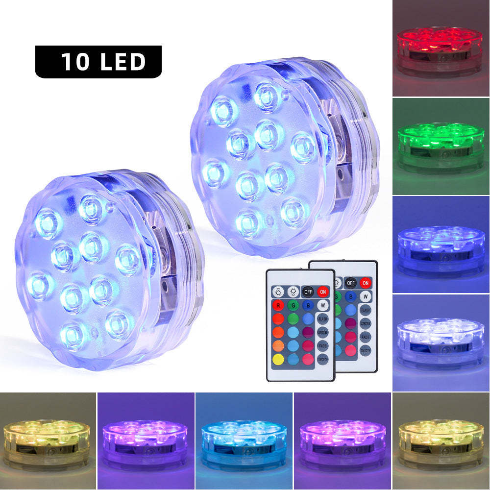 Underwater Waterproof Multicolor Wireless Remote Control Diving LED Light-xinru