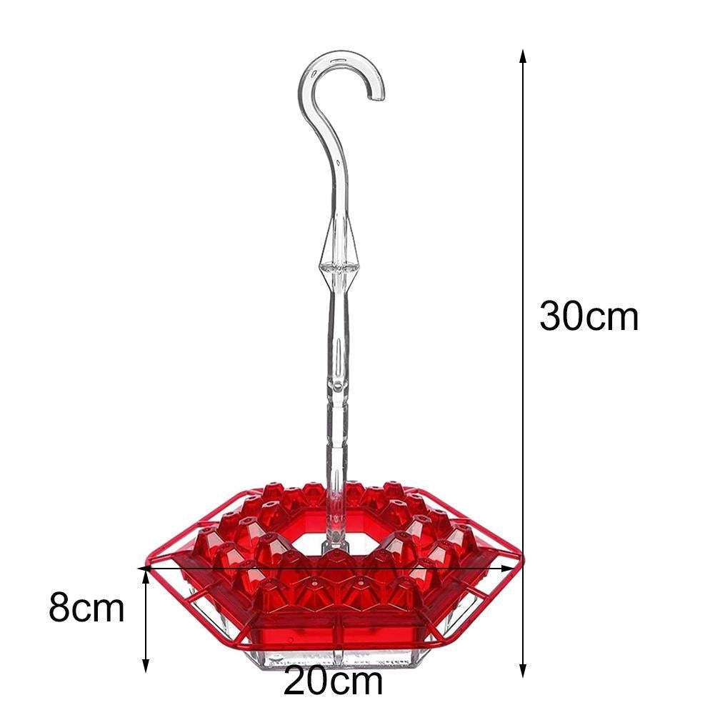 Hummingbird Feeder Outdoor Hanging Six Sides Hooked Bird Feeder-xinru