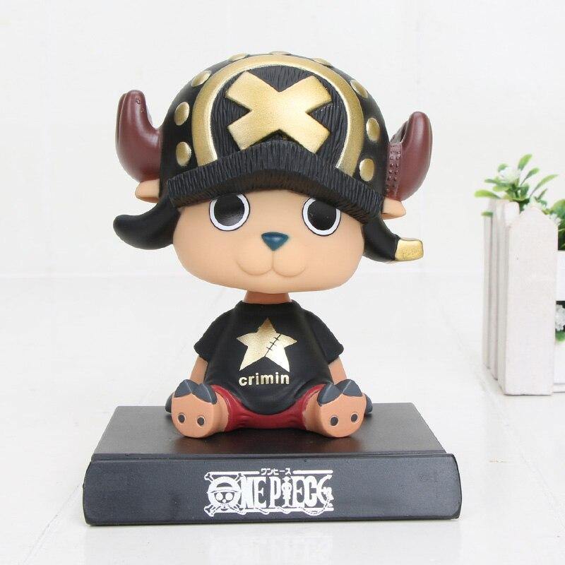 One Piece Luffy Figurine Bobblehead Spring Toy Car Dashboard Ornament-xinru