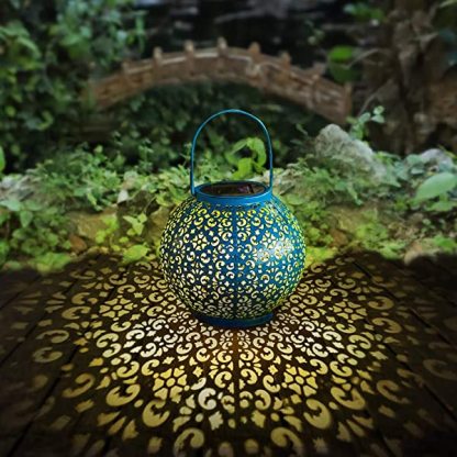 Solar Metal Large Lantern Outdoor Chandelier Decorative Garden-xinru