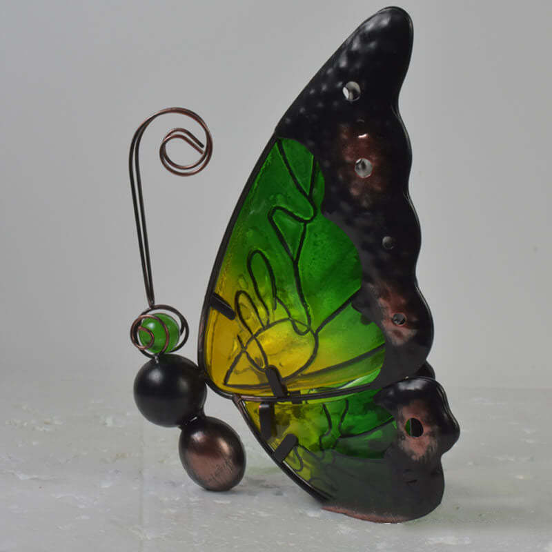 Solar Glass Butterfly Outdoor LED Decorative Garden Light-xinru