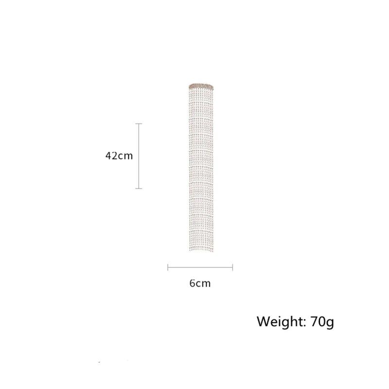 Gleaming Multi-strand Rhinestone Ponytail Long Tassel Hair Clip-xinru